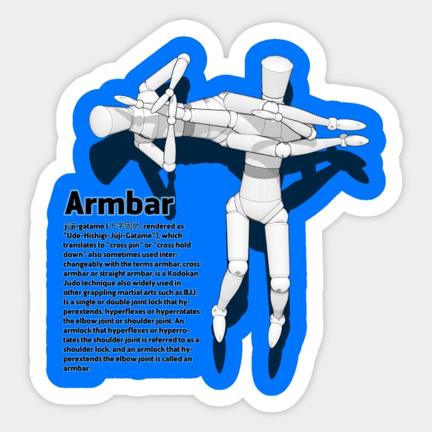Armbar definition Sticker by huwagpobjj